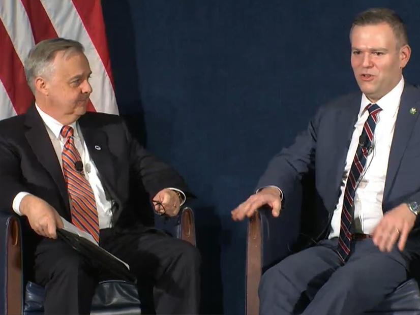 WIRES Executive Director Larry Gasteiger (left) and FERC Commissioner David Rosner