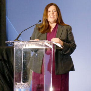 FERC Commissioner Lindsay See addressing the Energy Bar Association's Mid-Year Energy Forum on Oct. 18.