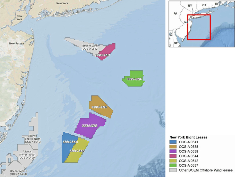 The U.S. Bureau of Ocean Energy Management has completed a programmatic environmental impact statement for six offshore wind leases in the New York Bight.