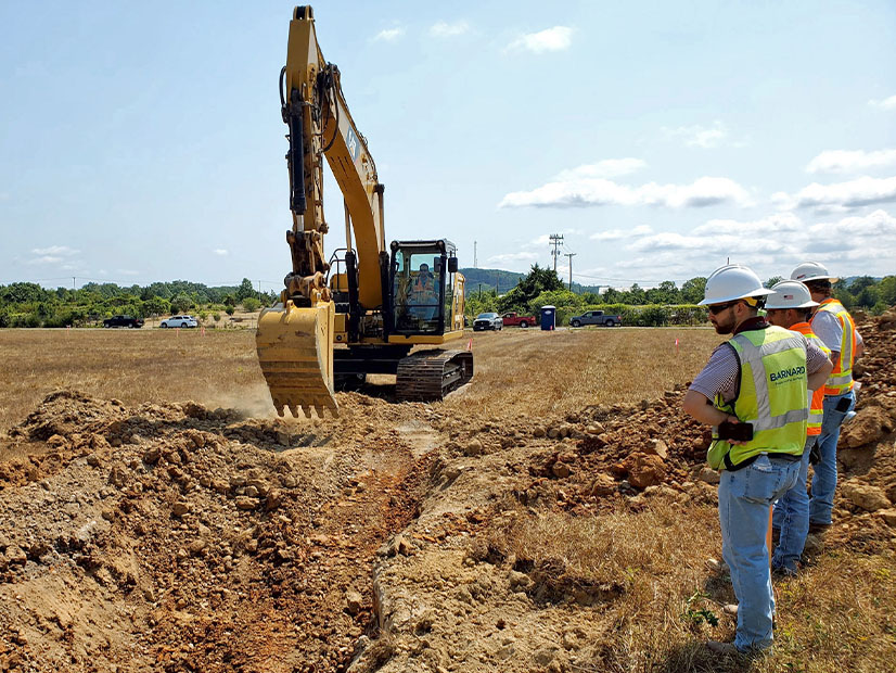 Contractors break ground on Kairos Power's Hermes demonstration reactor in Oak Ridge, Tenn., earlier this year.