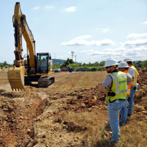 Contractors break ground on Kairos Power's Hermes demonstration reactor in Oak Ridge, Tenn., earlier this year.