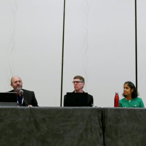 From left: Colorado PUC Commissioner Tom Plant; Doug Vine, director of energy analysis at the Center for Climate and Energy Solutions; Priya Barua, senior director of market and policy innovation at the Clean Energy Buyers Association; and Sara Baldwin, senior director of electrification at Energy Innovation.