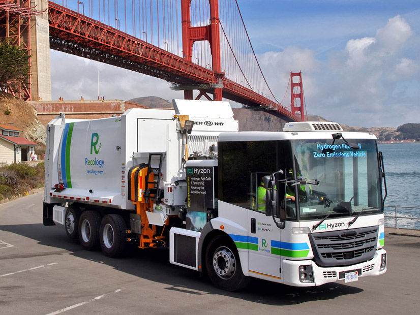 Recology, a San Francisco-based waste management company, tried out a hydrogen fuel-cell electric garbage truck developed by Hyzon and New Way Trucks. Some say California vehicle incentive programs need more funding to help spur sales of the trucks.