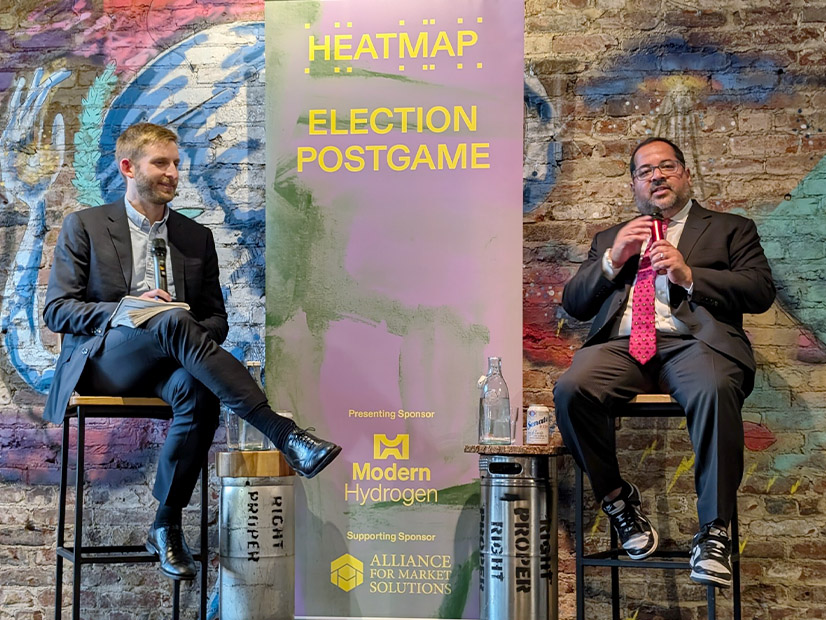 Heatmap Executive Editor Robinson Meyer (left) talks post-election politics with former FERC Chair Neil Chatterjee on Nov. 13.