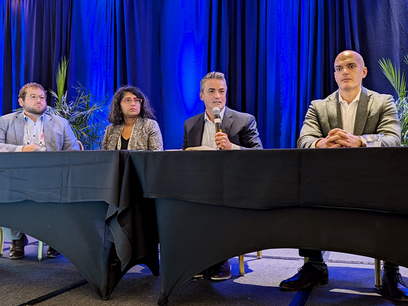 Talking storage at CHESSA's 2024 Solar Focus conference were (from left) Scott Elias (moderator), CleanCapital; Kavita Ravi, BlueWave Energy; Joel Harrington, REV Renewables, and Jamie Charles, Sunnova.