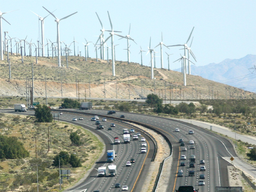 Wind farm on Interstate 10 near Palm Springs