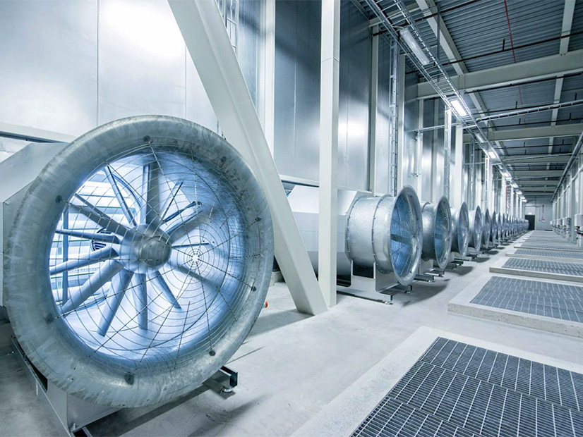 Cooling fans in a Meta data center