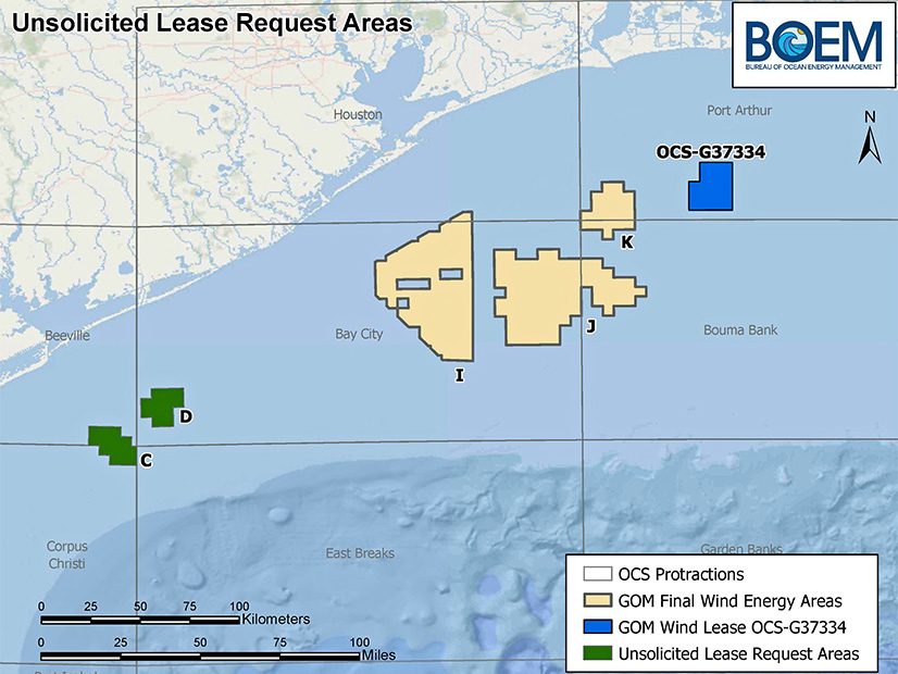 After receiving limited bidder interest in two planned Gulf of Mexico wind lease auctions, the U.S. Bureau of Ocean Energy Management announced it has received enough unsolicited interest to move forward with another competitive auction as soon as 2026.