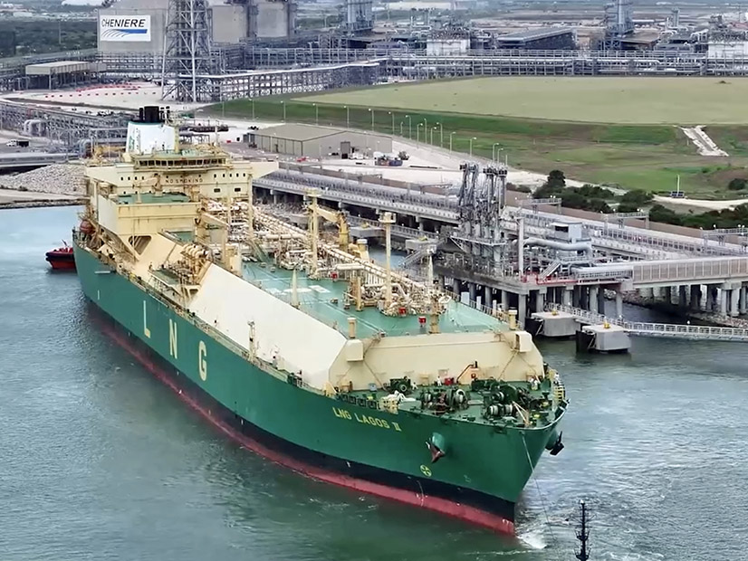 The LNG Lagos II departs from Cheniere's Corpus Christi Liquefaction facility.