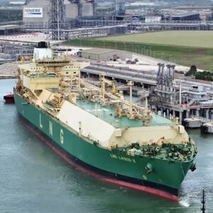 The LNG Lagos II departs from Cheniere's Corpus Christi Liquefaction facility.