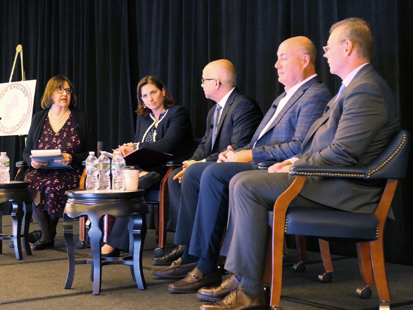 From left: Chair Cheryl LaFleur, ISO-NE; Erin O'Dea, Great River Hydro; Jeff Delgado, Lotus Infrastructure Partners; Nathan Hanson, LS Power; James Andrews, Granite Shore Power