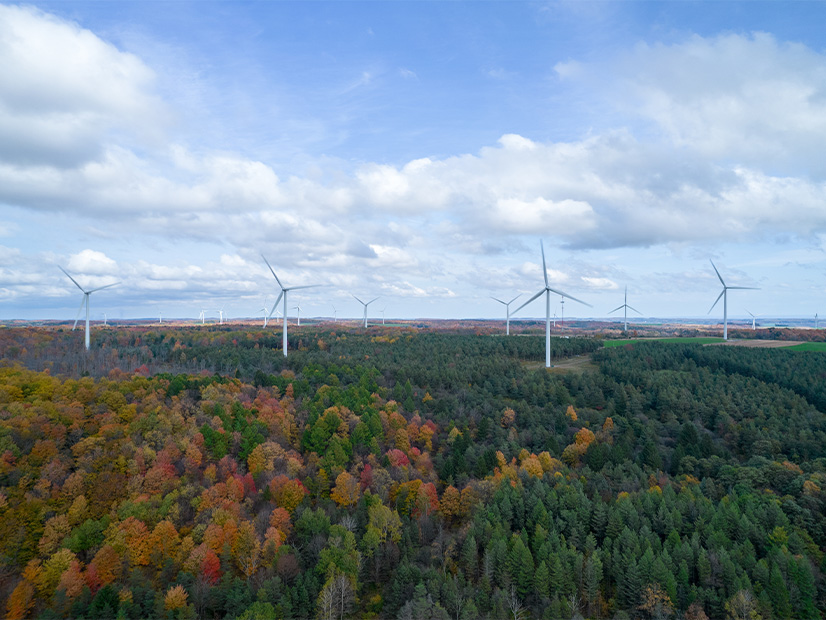 A wind farm is shown in upstate New York. State officials on Dec. 3 announced contracts for 23 new wind and solar projects.