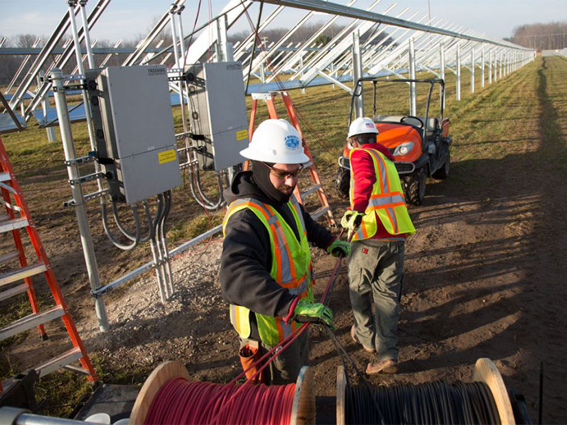 Solar array installation in Michigan for Wolverine Power Cooperative