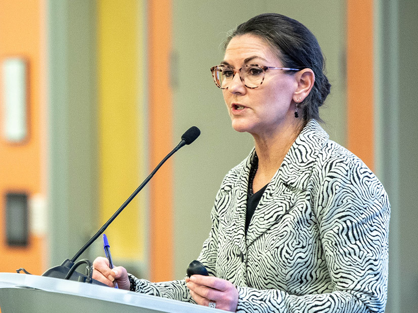 PJM's Chantal Hendrzak speaks during the Markets and Reliability Committee meeting Jan. 23, 2025.