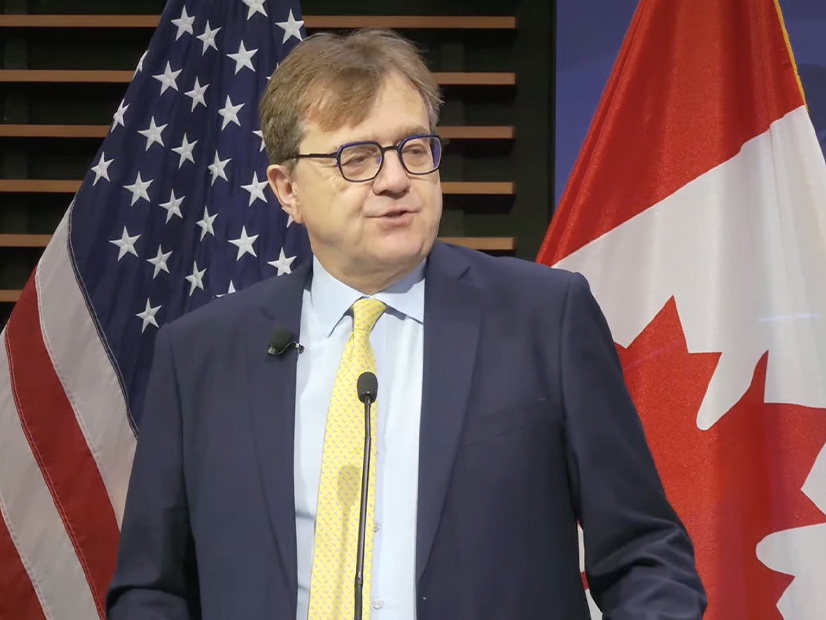 Canadiqn Minister of Energy and Natural Resources Jonathan Wilkinson addresses the Atlantic Council in D.C. on Feb. 4.