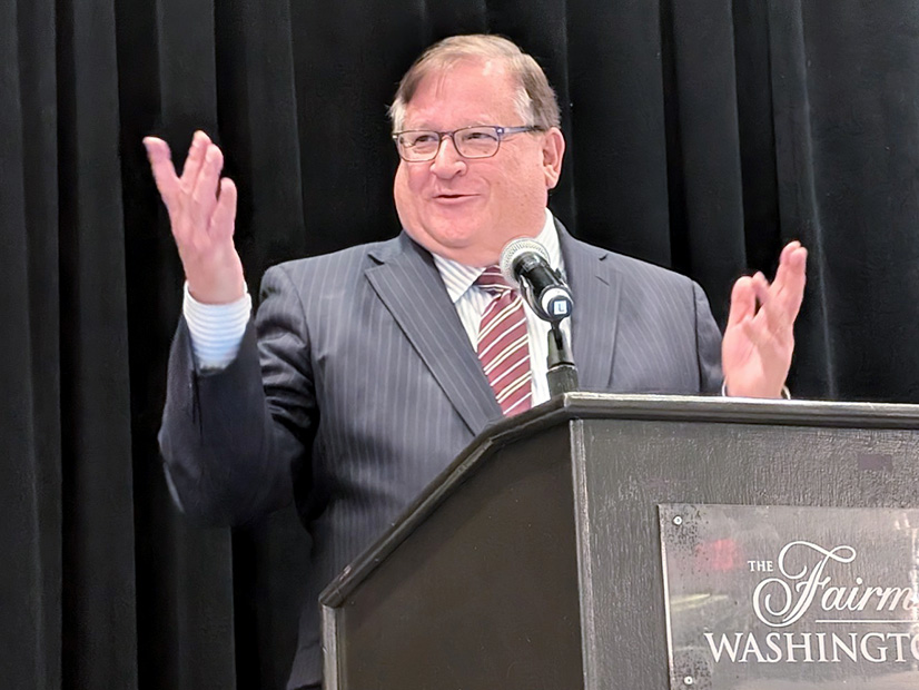 Lou Hrkman, DOE acting assistant secretary for energy efficiency and renewable energy, speaks at the NASEO Energy Policy Outlook Conference on Feb. 5.