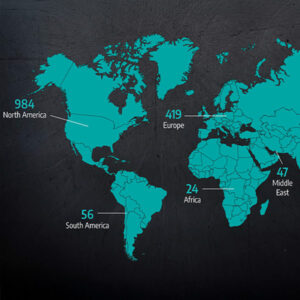 Ransomware reports to Dragos by region in 2024