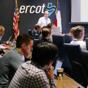 TAC members listen to an ERCOT staff presentation. 