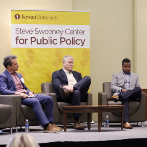 From left: Lawrence Barth, NJR Clean Energy Ventures; SJI CEO Michael J. Renna; Asim Haque, PJM; and former BPU Commissioner Bob Gordon